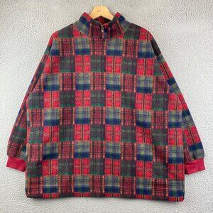 Vintage SPORT mobility Plaid Pullover Sweater jacket size L